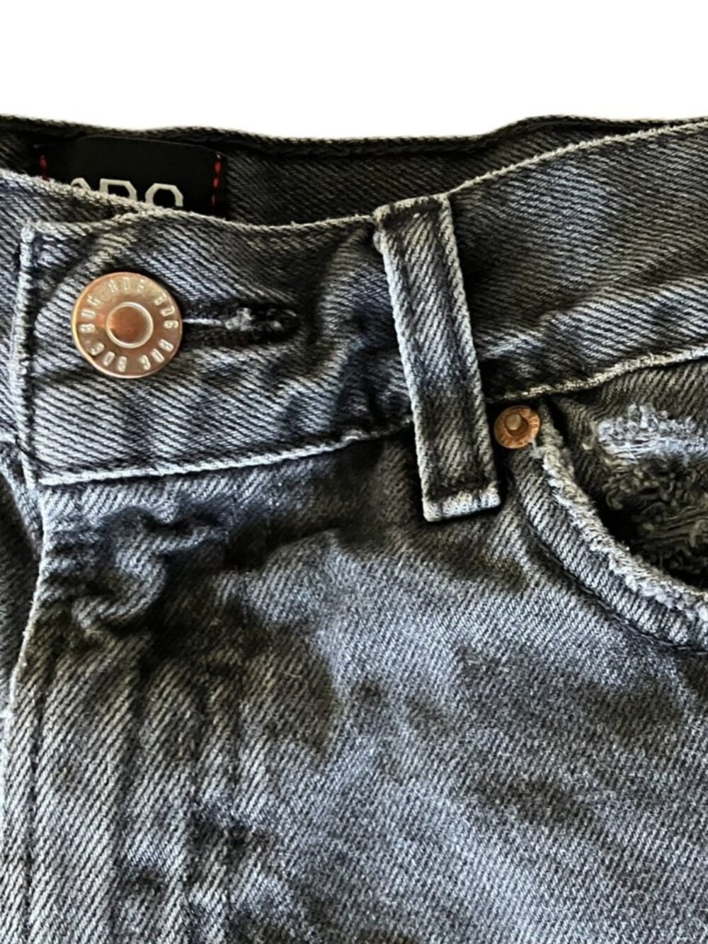 BDG Urban Outfitters A-Line Denim Shorts Women's Size 26 Grey Distressed Cutoff - Picture 5 of 13